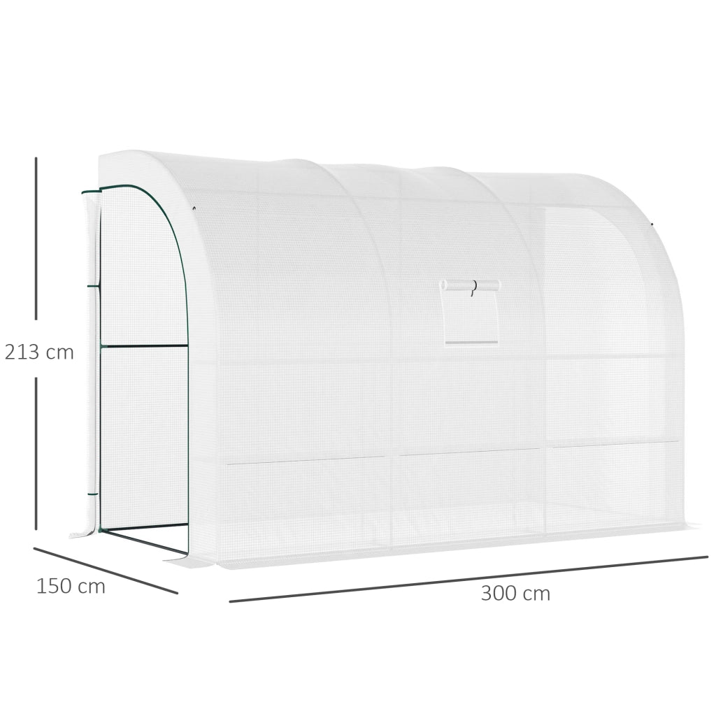 Serra da Balcone con Ripiani 3 Livelli ¨C zephmum ¨C Bianco 300x150x213 cm