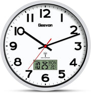 Orologio digitale senza tic, 30 cm orologio radiocontrollato con visualizzazione temperatura, orologi, orologio digitale, orologio da parete per salotto, orologio da parete per cucina, stile orologio da parete Seiko 

Modello: DCF 
Codice prodotto: 123456