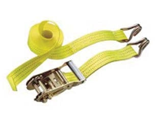 CINGHIA CON GANCI A J E CRICCHETTO COLORE GIALLO  mt.6 x mm.35h.  portata Kg.2000    EXCEL