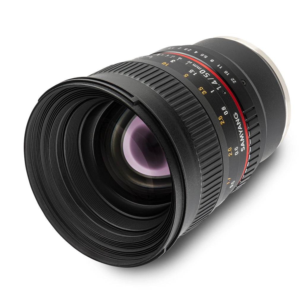 Obiettivo fotografico MF 50mm F1.4 compatibile con Fuji X – Follow Focus, full-frame e APS-C – focus manuale con distanza minima di 45 cm