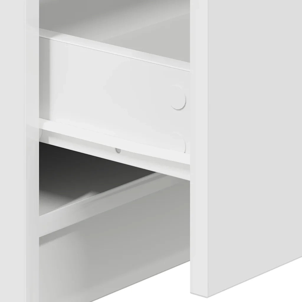 Comodini 2 pz con 2 Cassetti Bianchi 40x36x50 cm 858786