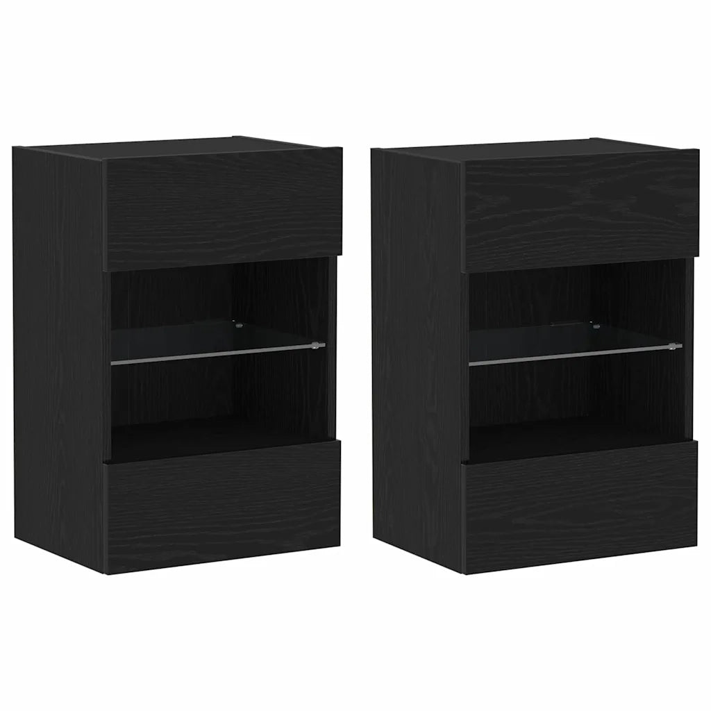 Set mobile TV 2 pcs Nero 40 x 30 x 60,5 cm Legno multistrato 863097