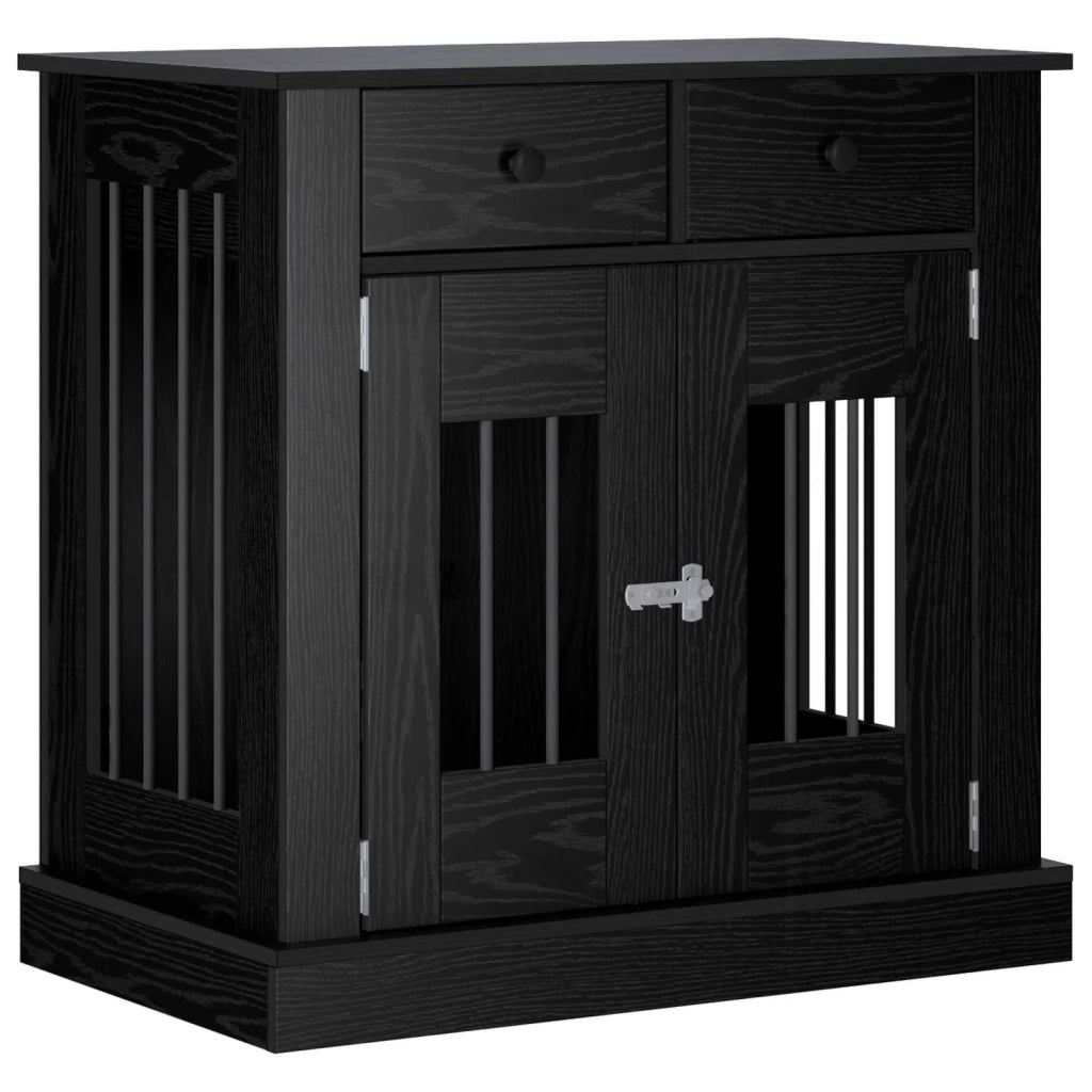 Mobile da cassa per cani Rovere Nero 80 x 47,5 x 80 cm 8014767