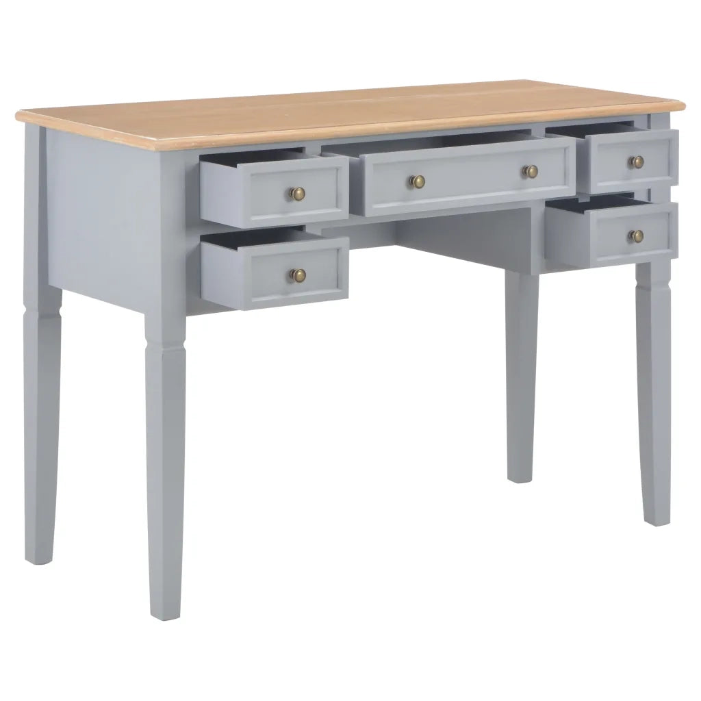 Scrivania Grigia 109,5x45x77,5 cm in Legno 280070