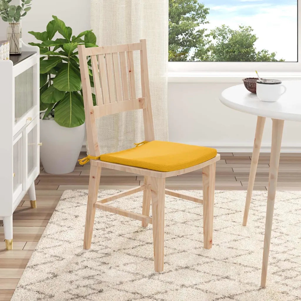 Cuscini per Seduta 4 pcs Giallo Chiaro 40 x 40 x 3 cm 42015230