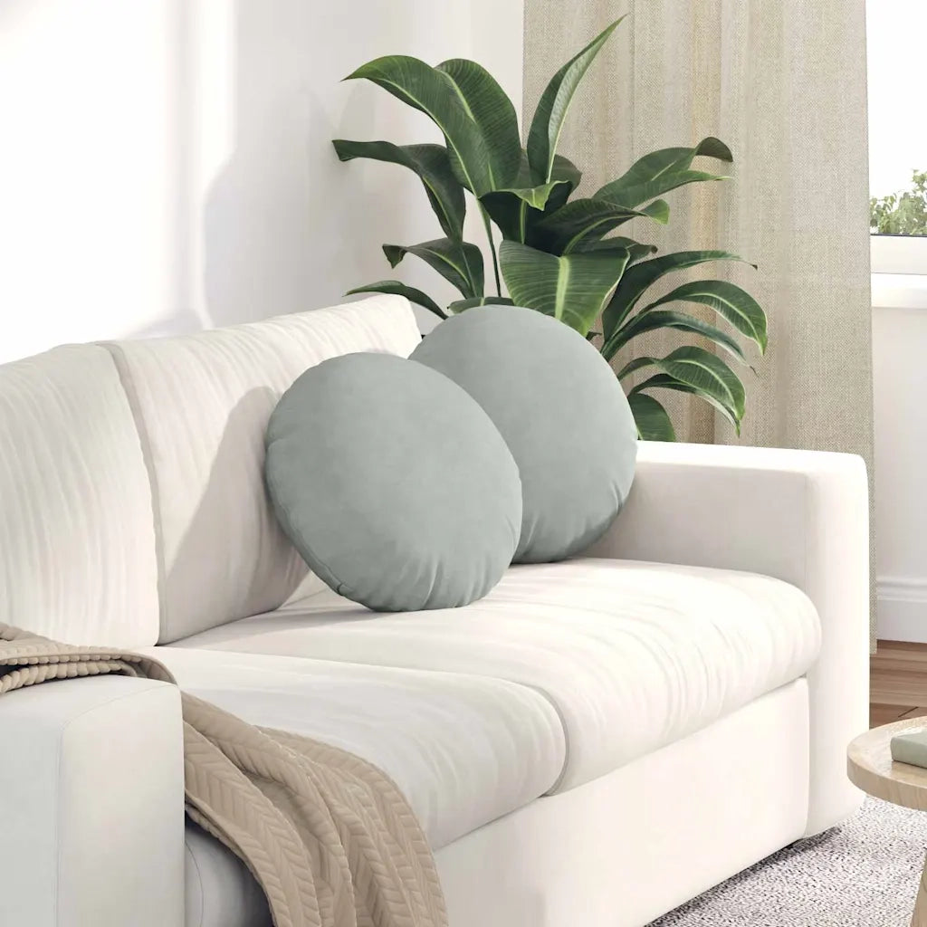 Cuscini per Seduta 2 pz | Cuscini per sedie Grigio chiaro ? 40 x 13 cm Velluto