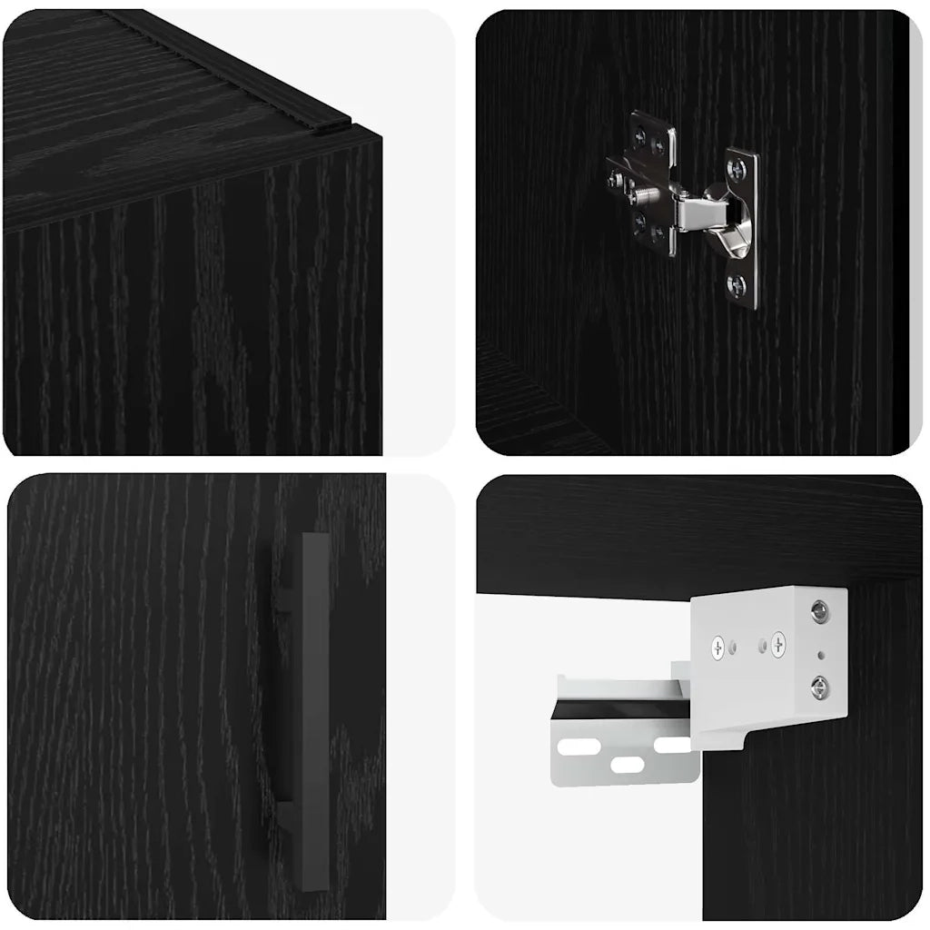 Armadi da Muro 2 pz Rovere nero 69,5 x 34 x 90 cm CFW3055793