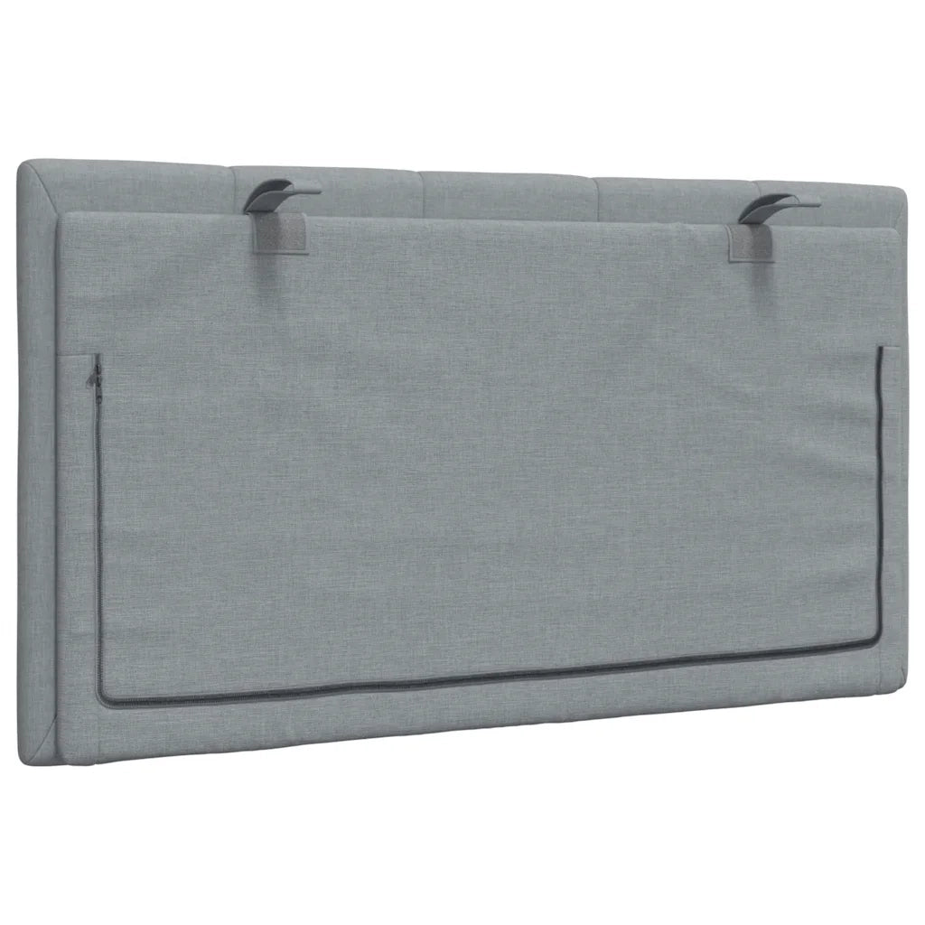 Cuscino Testiera Hanko Grigio Chiaro 90 cm in Tessuto CFW7223669