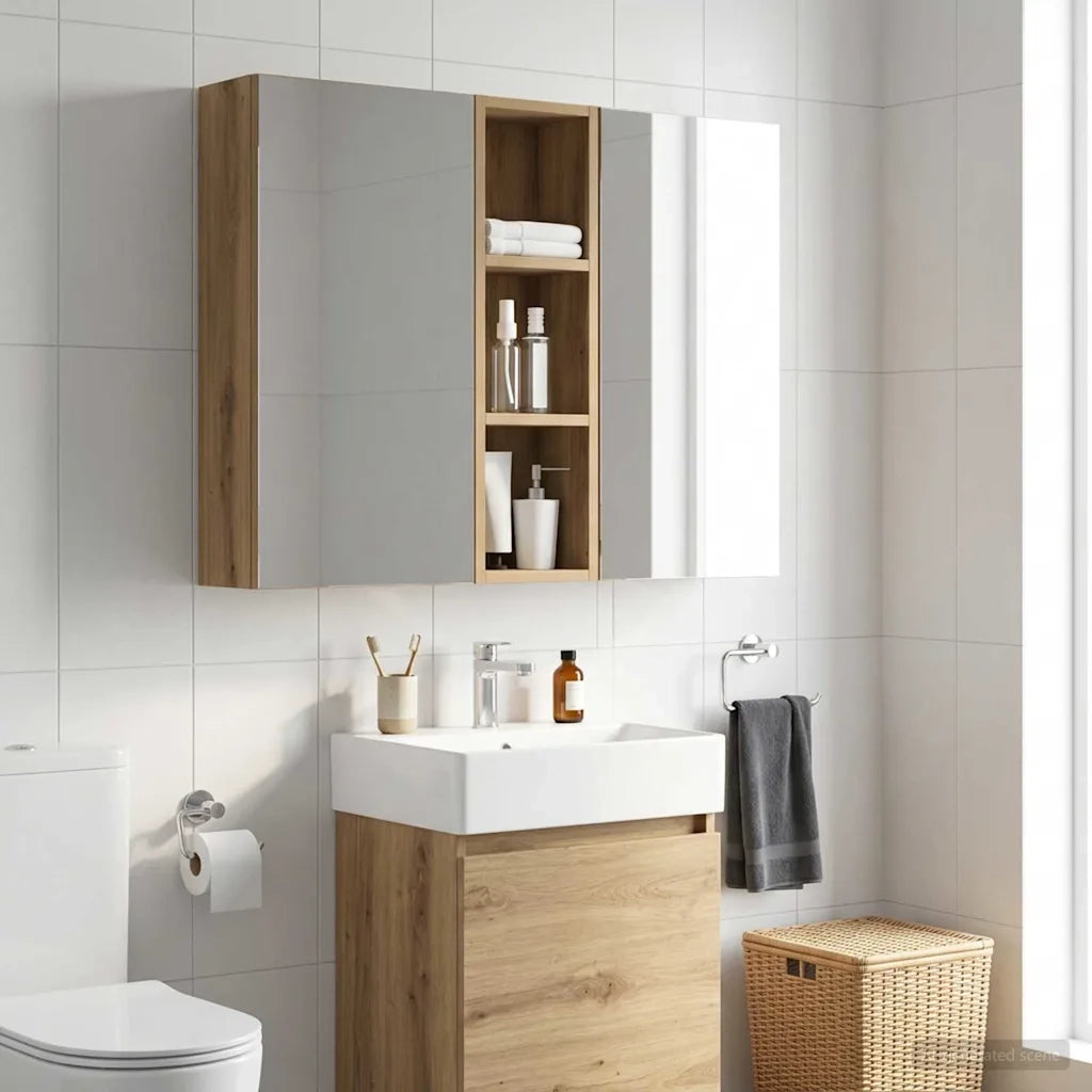 Armadio da bagno a muro Rovere Artigianale 20 x 14 x 70 cm 889302