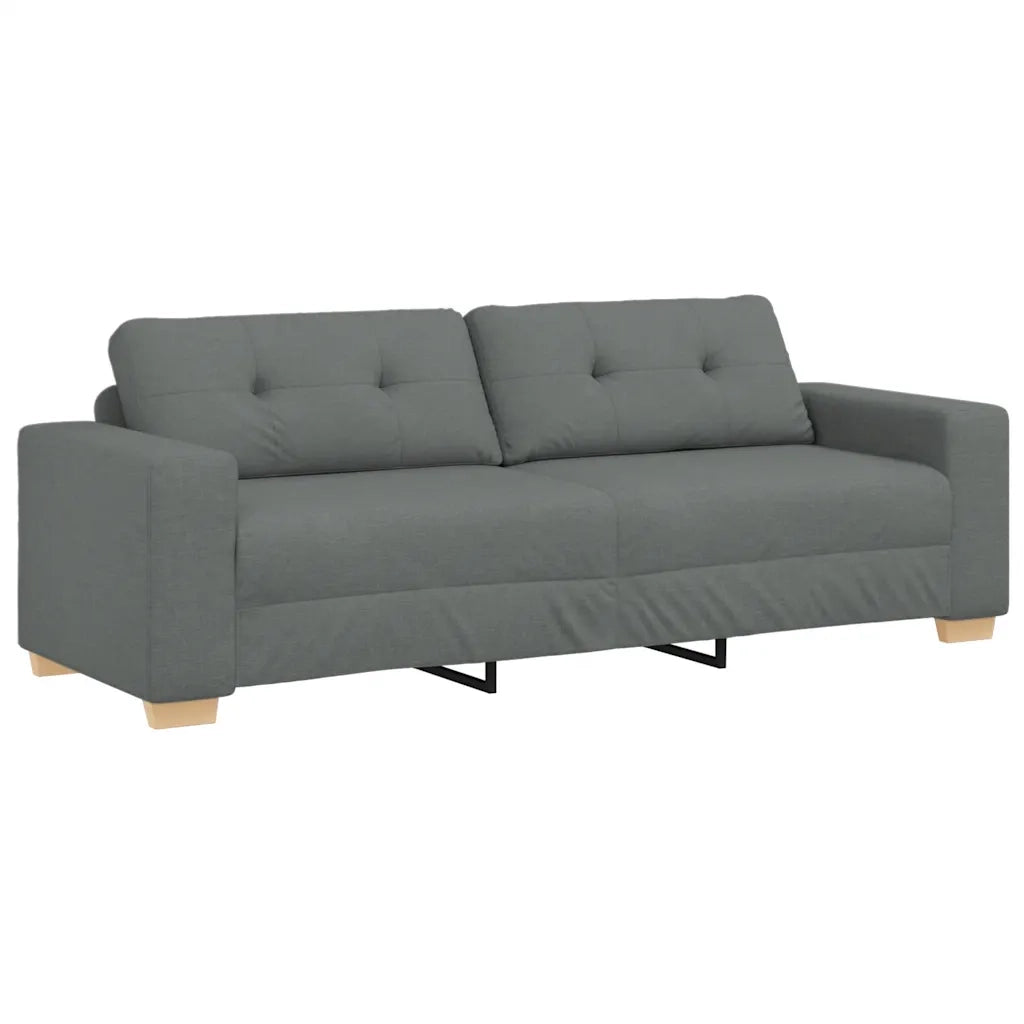 Divano a 3 posti Grigio Scuro 220x78x80 cm in Tessuto 4105089