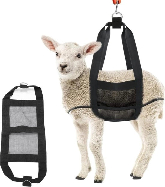 Peso animale adattabile - Bilancia da terra per animali - Tasca in nylon - Peso per agnelli, capre, alpacche e cani -