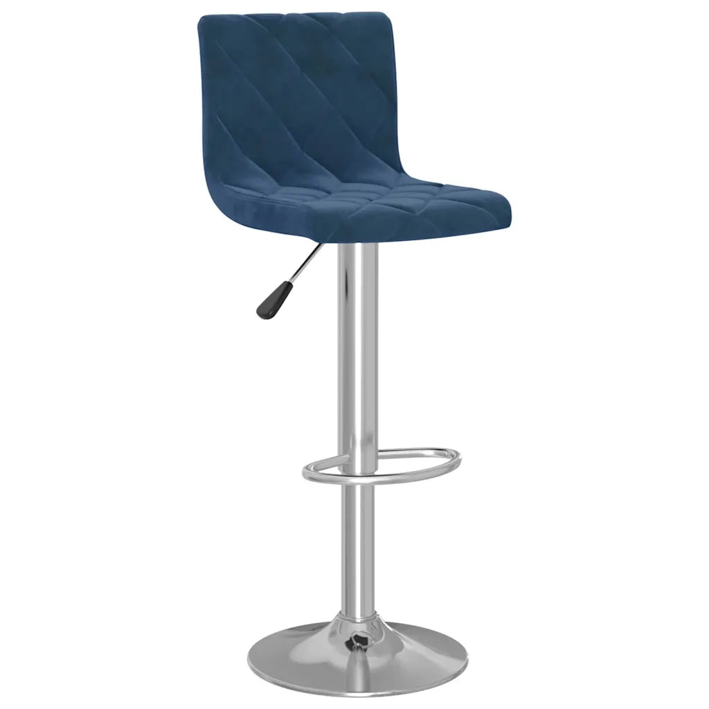 vidaXL Sgabelli da Bar 2 pz Blu in Velluto