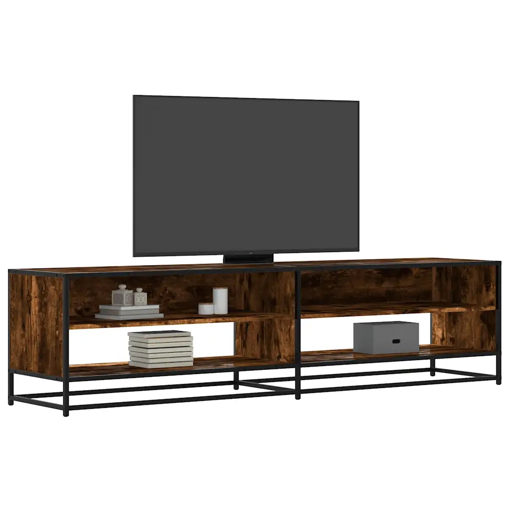 Mobile Porta TV-Mobile per TV-Credenza TV Rovere Fumo 180,5x40x46 cm in Legno Multistrato
