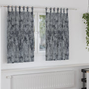 Tende in Velluto 2 pz con Bottoni a Tab Grigio Argento 140x140 cm
