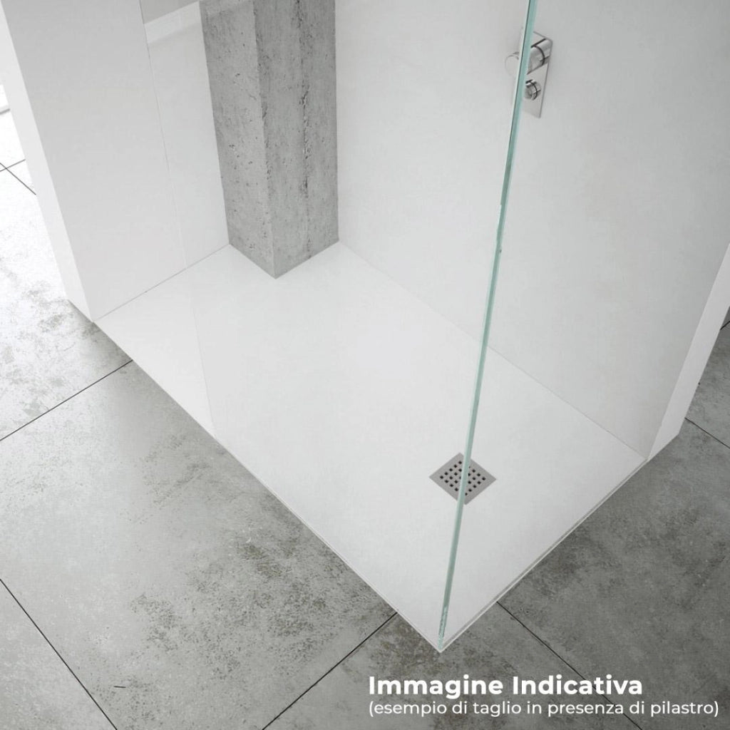 Piatto Doccia in Pietra 80x90 cm Bonussi Ardesia Stone Central Tortora