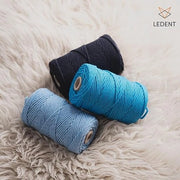 Set di filo macramé / Corda in cotone per progetti di fai da te / Realizzato con 100% cotone naturale 2mm, 3 x 70M/3