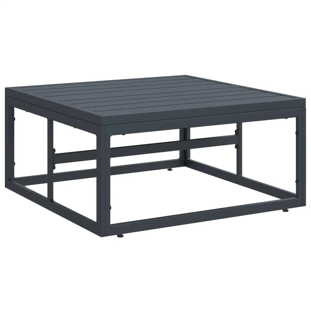 Set Divano da Giardino con cuscino 7 pcs Nero Acciaio