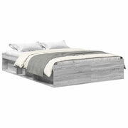 Letto matrimoniale | Letto per adulti | Giroletto Grigio Sonoma 120x190 cm Small Double