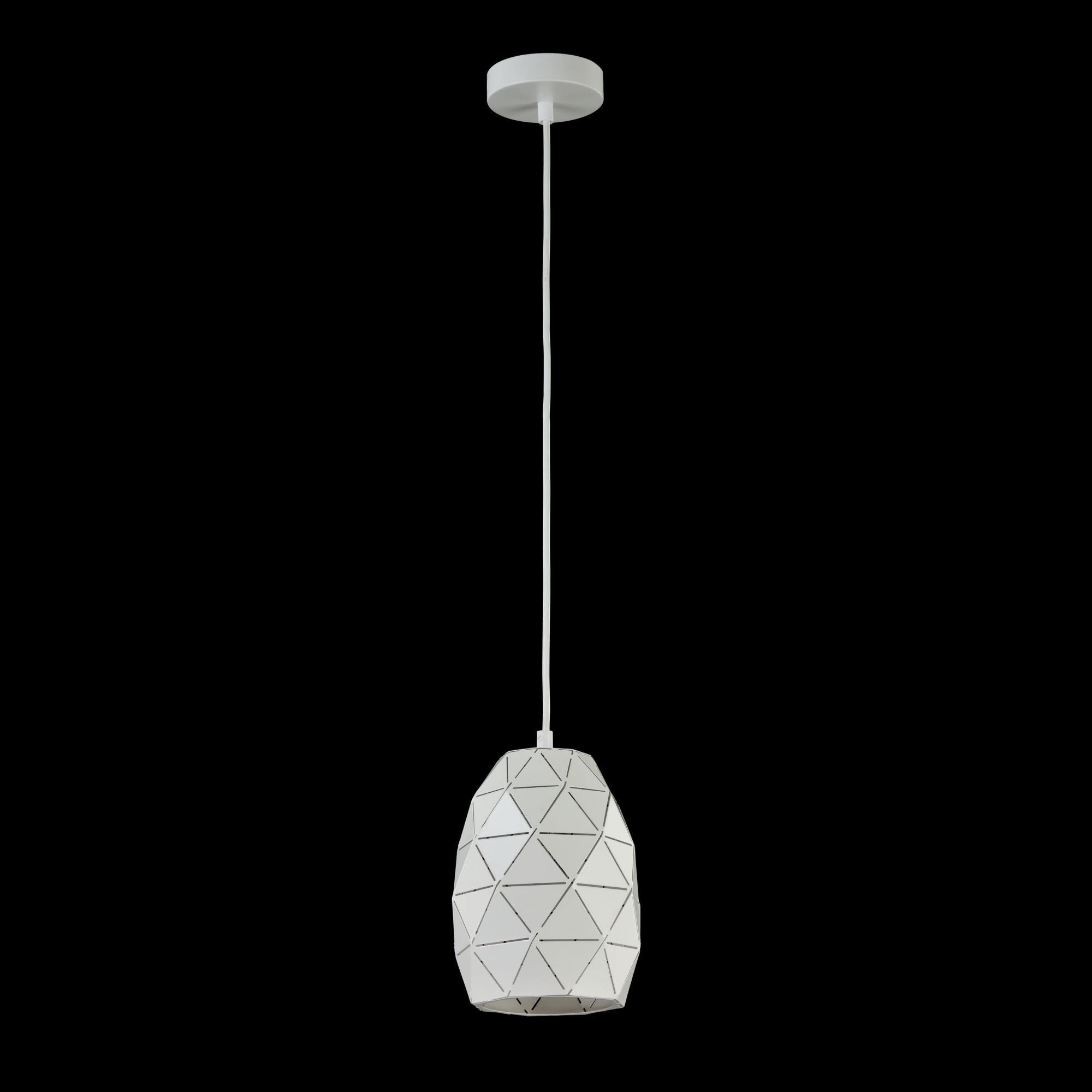 Lampada pendente Pendant in Metallo Louvre Bianco