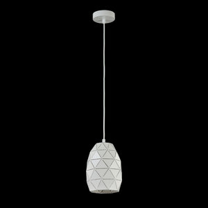 Lampada pendente Pendant in Metallo Louvre Bianco