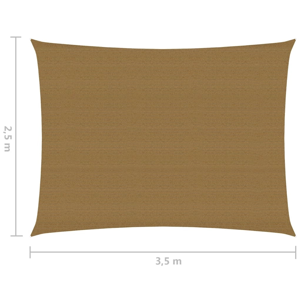 Vela in tessuto per ombrellone 160 g/m² tortora 2,5 x 3,5 m HDPE 02_0009297