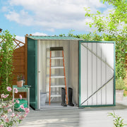 CASSETTA DA GIARDINO IN ACCIAIO 100x103x160 cm Verde con tetto spiovente