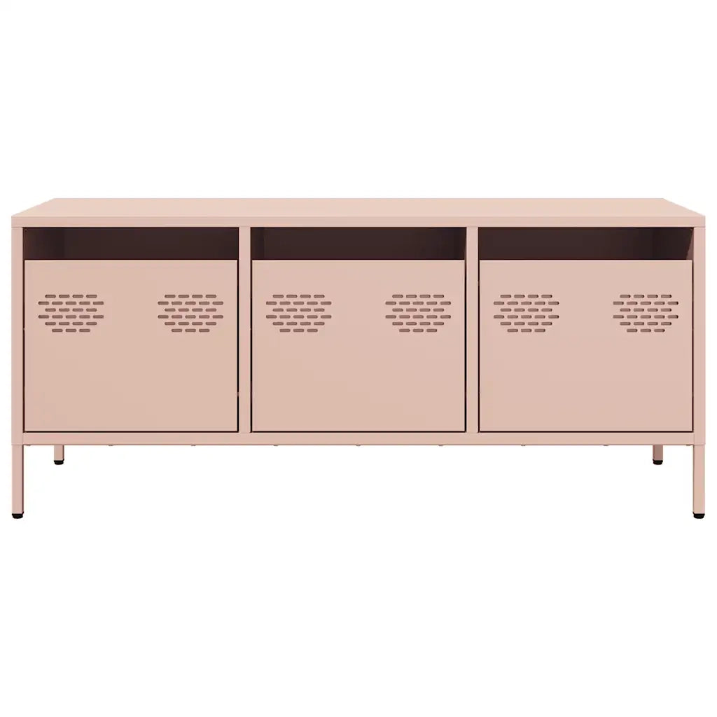Mobile TV Rosa 101,5x39x43,5 cm in Acciaio Laminato a Freddo 851227