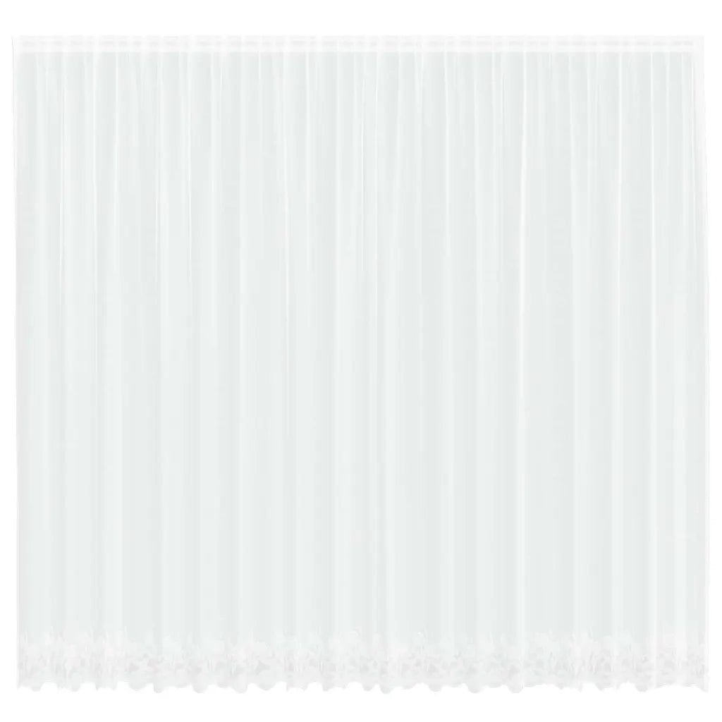vidaXL Tende con tende Floreale Bianco 500 × 300 cm Poliestere