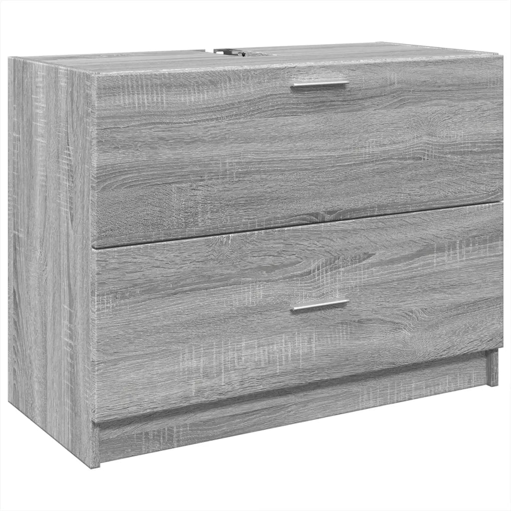 Mobile Lavabo-Armadietto da bagno Grigio Sonoma 78x37x59 cm in Truciolare