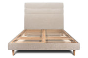 Letto 150x200 cm con testiera in linea - Tessuto Tela opaca
