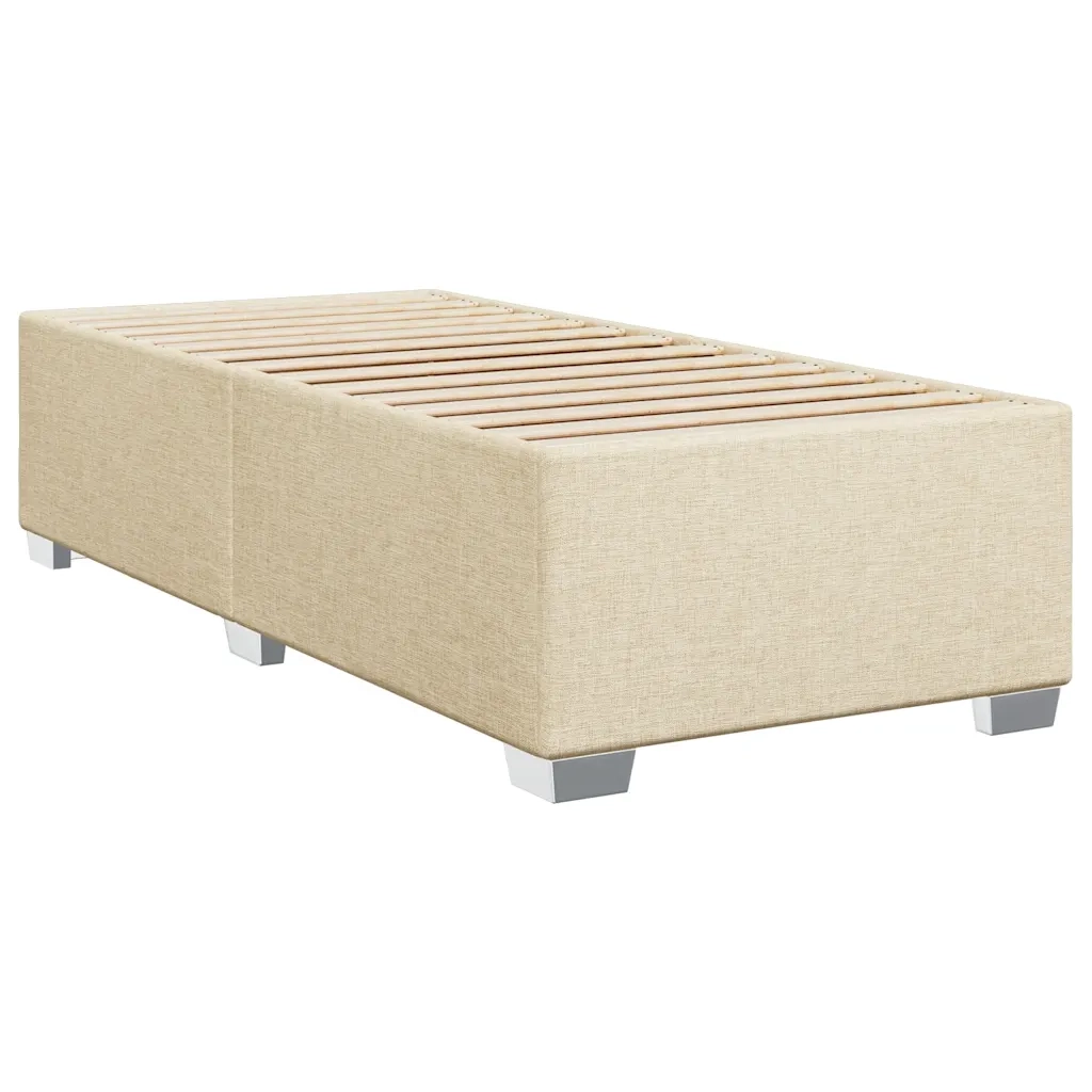 Giroletto a Molle con Materasso Crema 100x200 cm in Tessuto 3285804