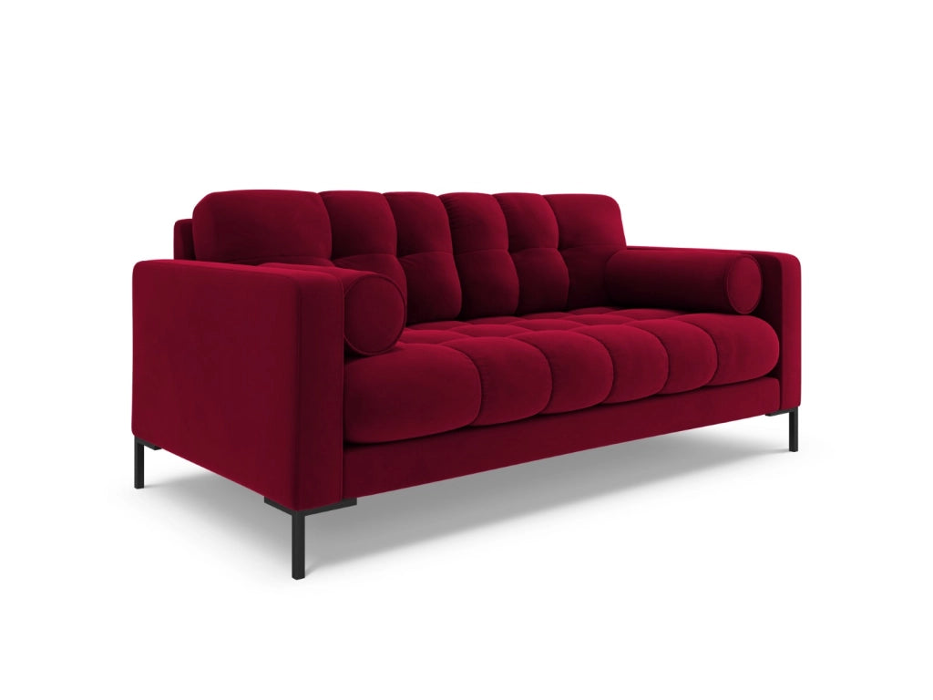 Cosmopolitan Design - Divano "Bali" 2 posti in velluto rosso 