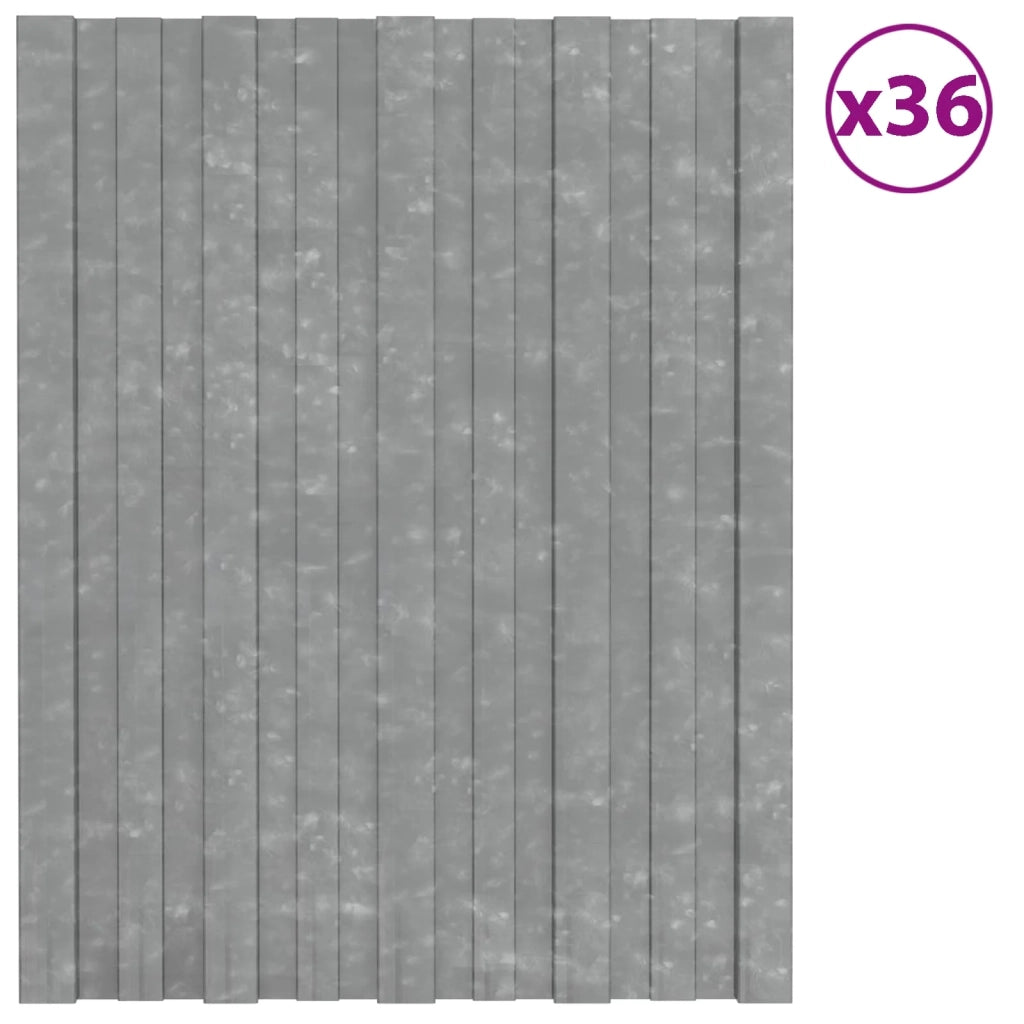 Pannello per tetto 36 pcs Argento 60 x 45 cm Acciaio zincato
