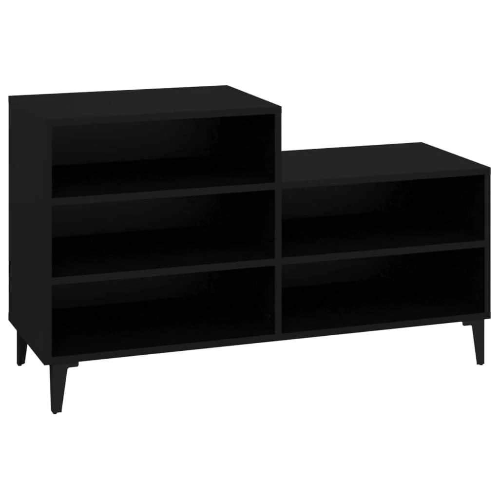 Scarpiera mobile contenitore per scarpe mobile per ingresso/corridoio/soggiorno 102 x 36 x 60 cm legno ingegnerizzato nero 02_0021939