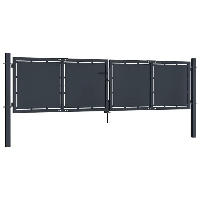 Cancello per Giardino in Acciaio 300x100 cm Antracite cod mxl 40086