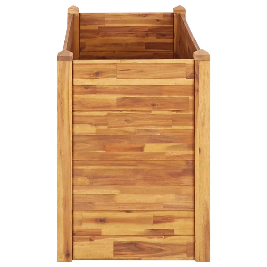 Fioriera rialzata per piante e fiori giardino 110 x 60 x 84 cm legno massello di acacia 02_0000985