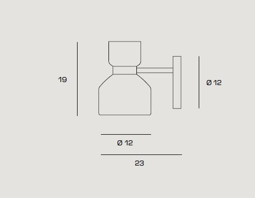 FIFTY APPLIQUE DA PARETE ORIENTABILE ACCIAIO SPAZZOLATO E VETRO BIANCO OPALE ATTCCO E14
