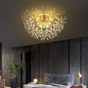 Lampada da soffitto in cristallo con LED - Corona di fiori - 60 cm - Luce moderna - Lampada da soffitto - Plafoniere