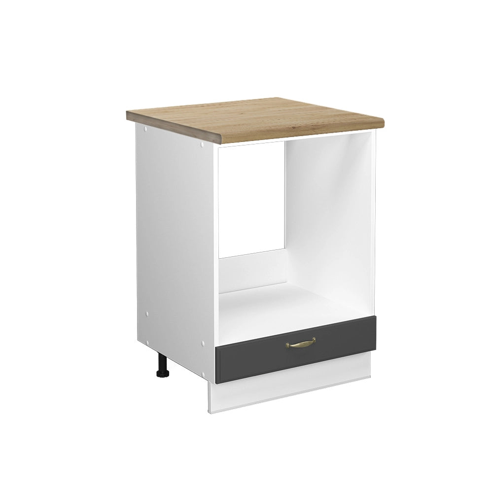 Mobile per forno da incasso Fame-Line Antracite-oro/Bianco 60 cm, PL Rovere Vicco