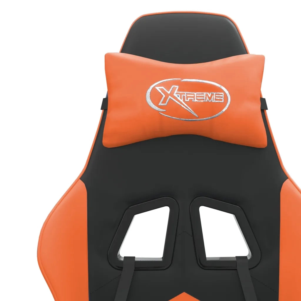 Sedia da Gaming Nero e Arancione in Similpelle 3143896