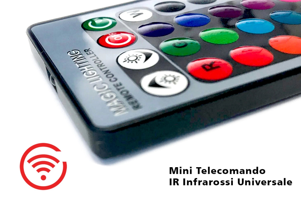 Mini Telecomando IR Infrarosso Universale Con 24 Tasti Pila Bottone CR2025 Inclusa