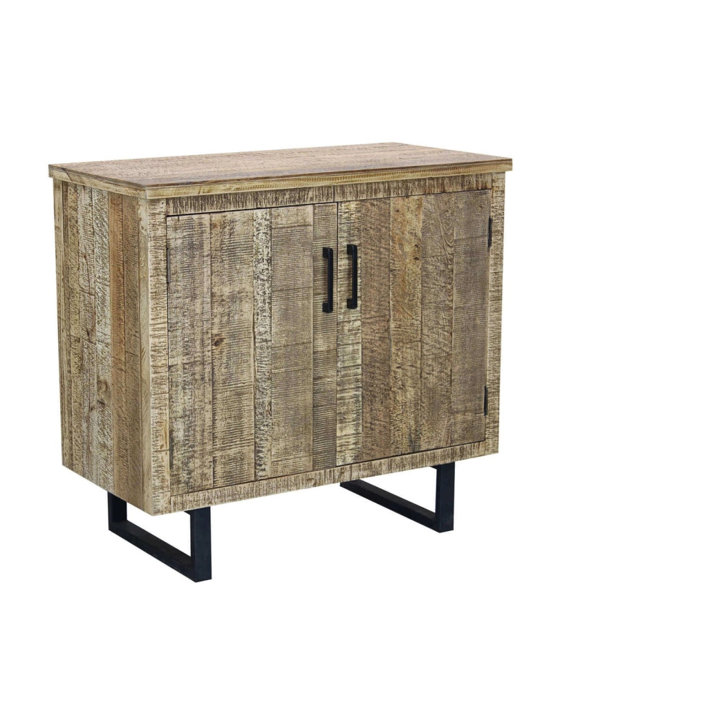 Madia a due ante in Legno Metallo cm 90x45x83 - CARLISLE