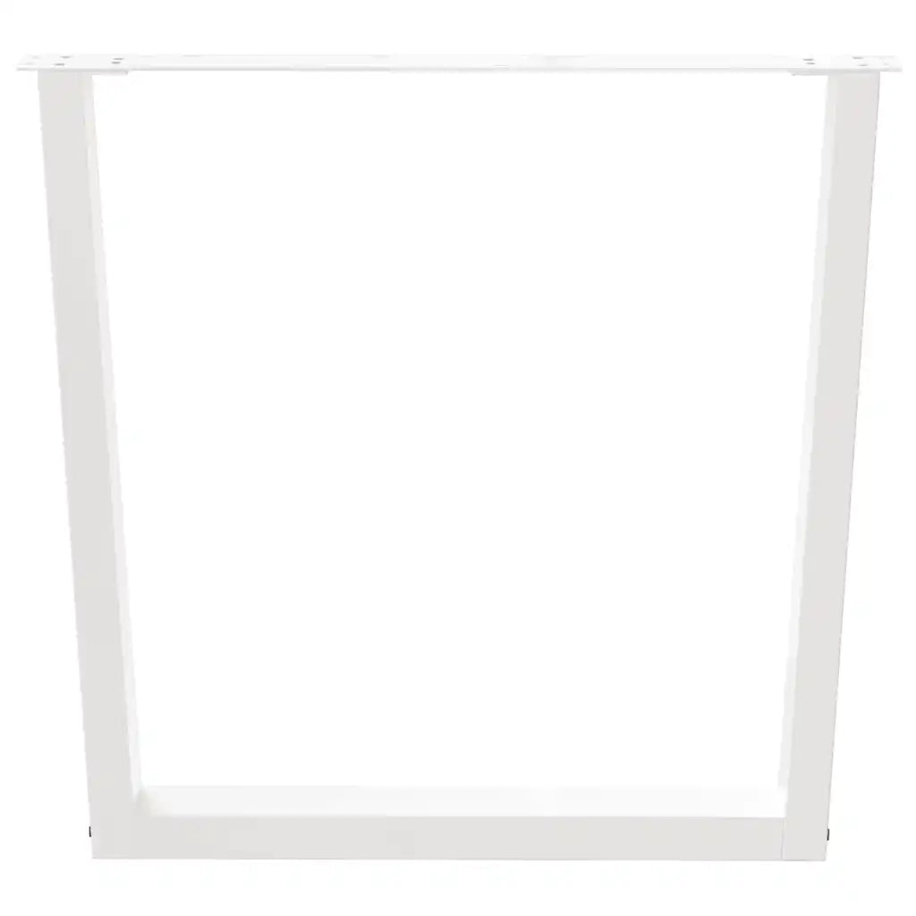vidaXL Gambe per tavolo da pranzo a forma di V 3 pz bianche 90x(72-73,3) cm in acciaio