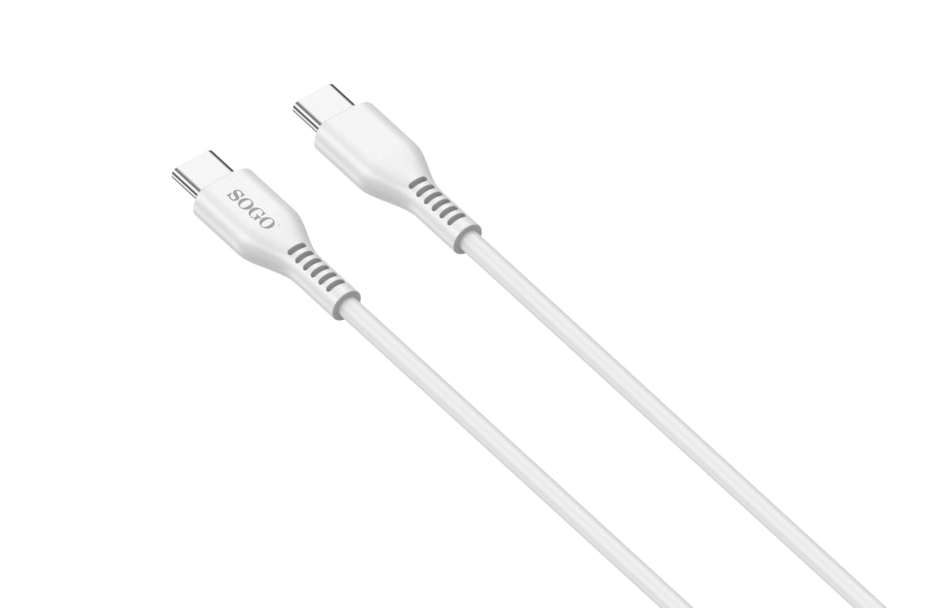 Cavo USB-C a USB-C 1 metro, ricarica rapida 60W, 3A, connettori Type-C PD per smartphone e tablet - SOGO