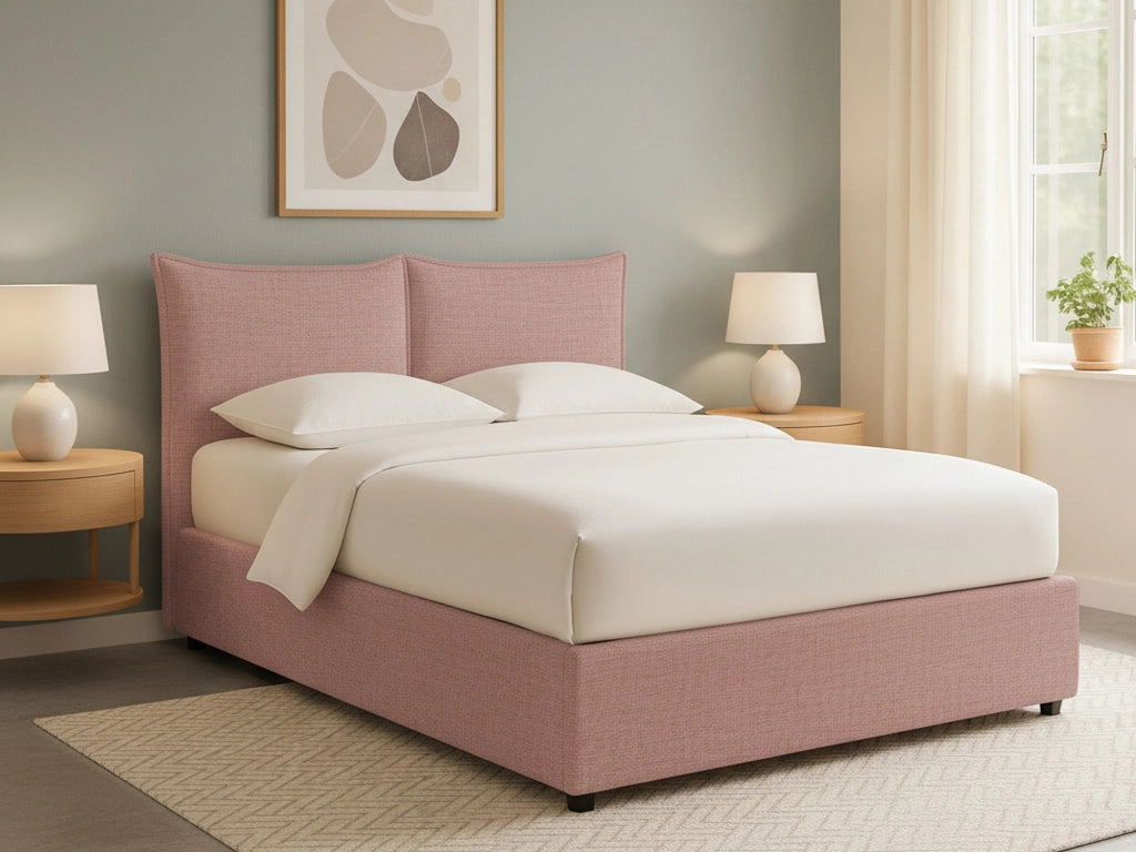 Chatteris, Letto Singolo Sfoderabile Made in Italy, Rosa