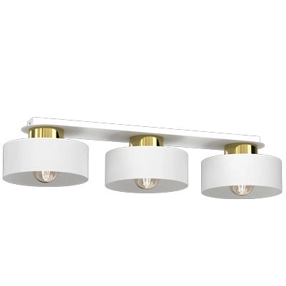 Plafoniera a barra bianca oro Marti 3xE27 15W Luminex