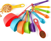 Set di Misurazione in Plastica - 12-Del - Cucchiaini e Cucchiai da Cucina in Plastica - Misura Liquidi e Solidi - 12-Del - Cucchiaini e Cucchiai in Kunststof ml