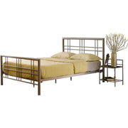 Letto PAXOS 160x200 cm in metallo colore grigio argento con rete a doghe.