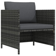 Divano da Giardino con Cuscini Grigio in Polyrattan cod mxl 70671