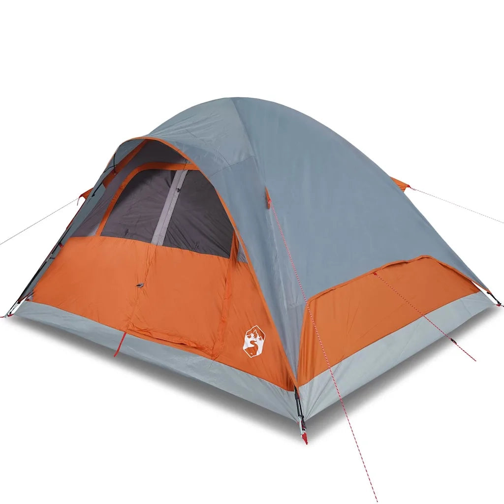 Tenda Familiare a Cupola 6 Persone-Tenda da campeggio Arancione Impermeabile 706098